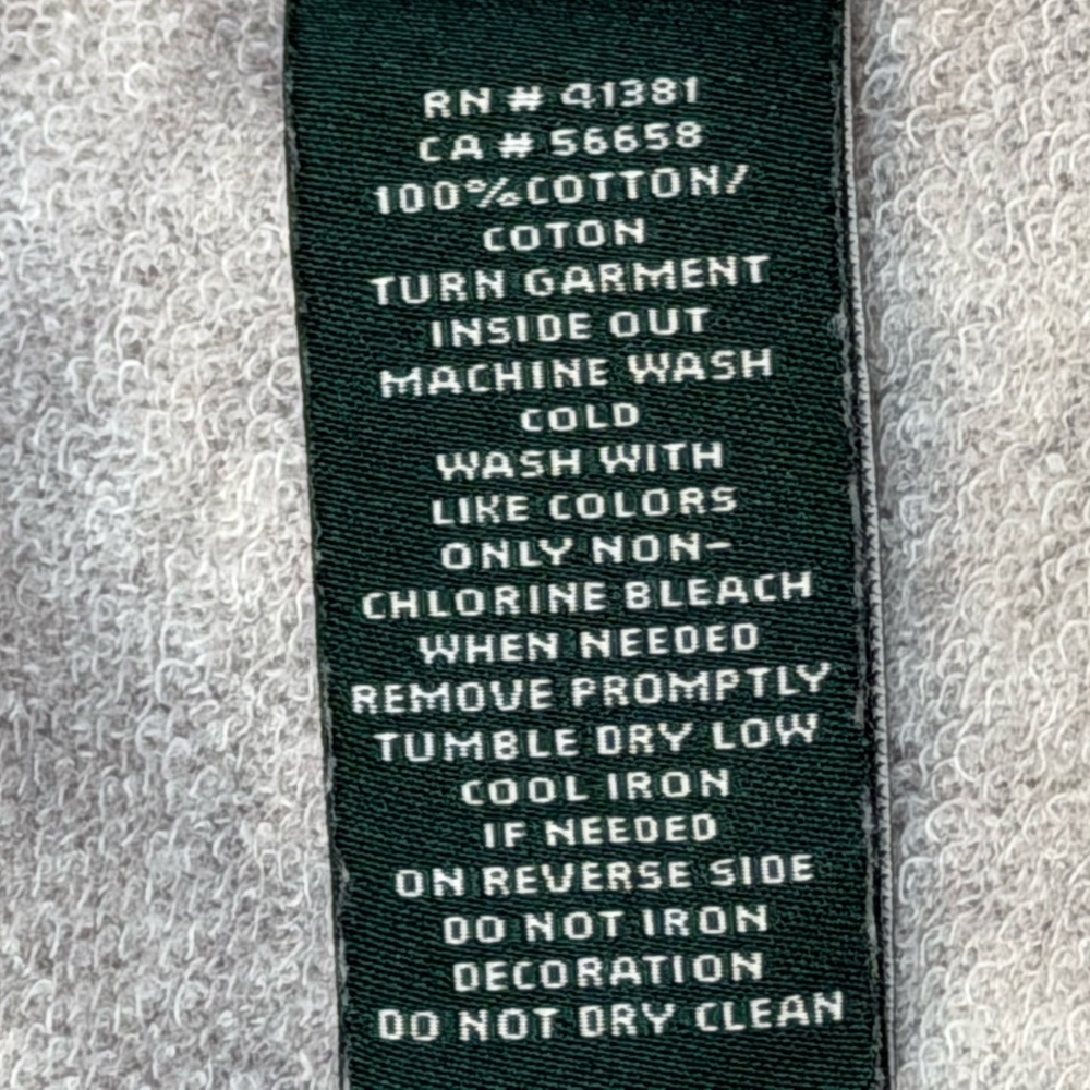 Lauren Ralph Lauren LRL French Terry sweatshirt Heather Grey Women’s XL Cotton - Picture 7 of 11